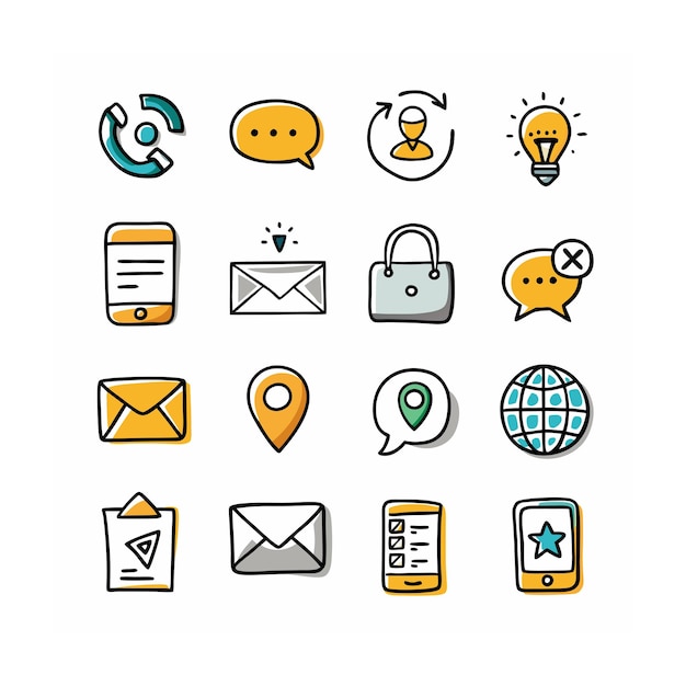 Icon-Satz-Kollektion Vektor-Illustration