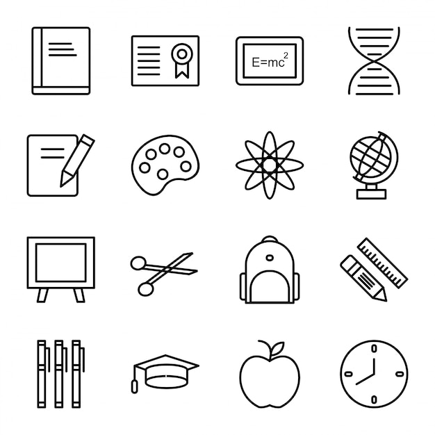 Vektor icon-set der bildung