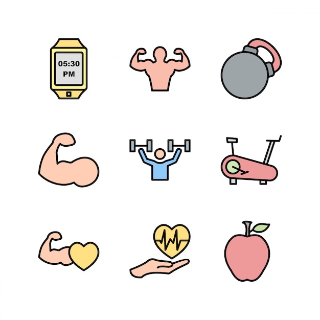 Icon set der gesundheit