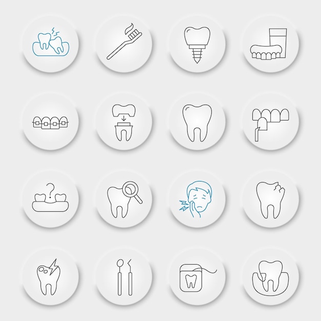 Icon-Set für die Zahnlinie