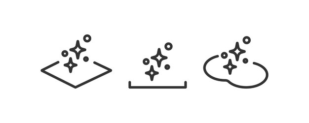 Icon-Set für saubere Oberflächen. Vektor-Illustrationsdesign