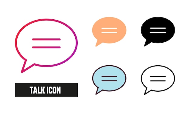 Icon Set Vector Illustration Talk (Ikonen-Satz-Vektor-Illustration) wird verwendet.