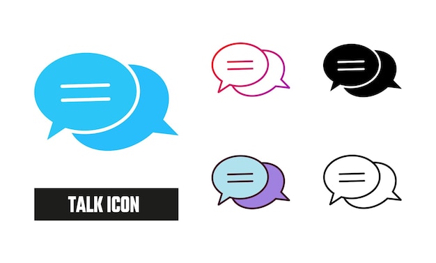 Icon set vector illustration talk (ikonen-satz-vektor-illustration) wird verwendet.