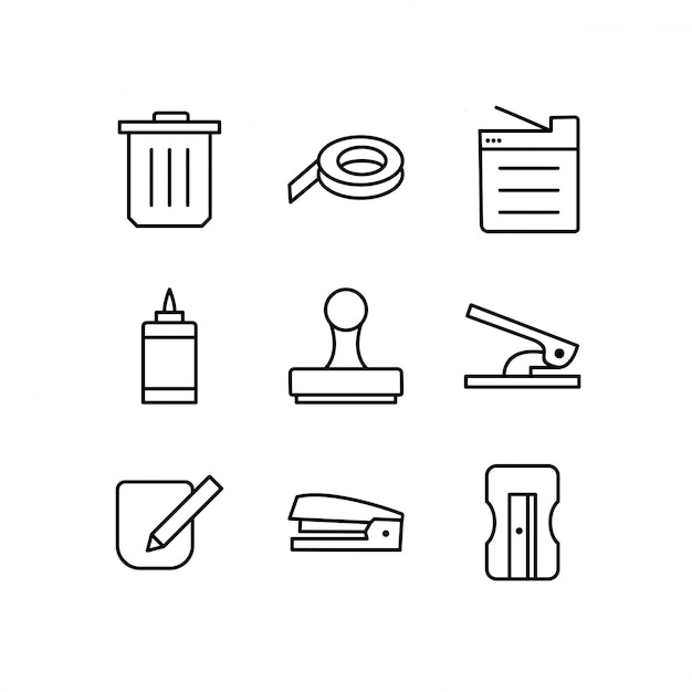 Icon Set von Büro