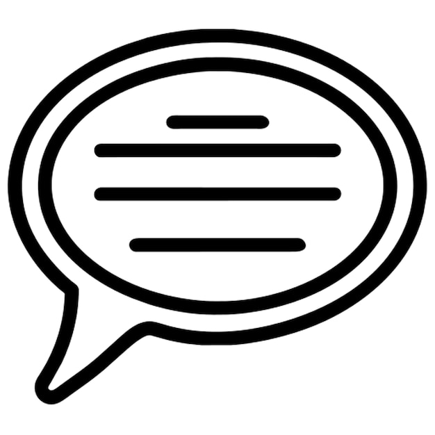 Icon Speech Bubble Vector Icon Isolate Weißer Hintergrund Icon Umriss