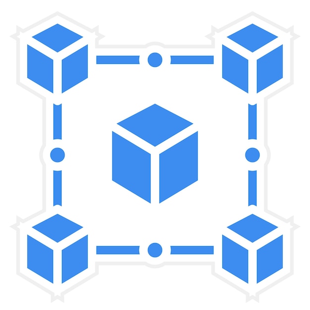 Icon-Stil der Blockchain