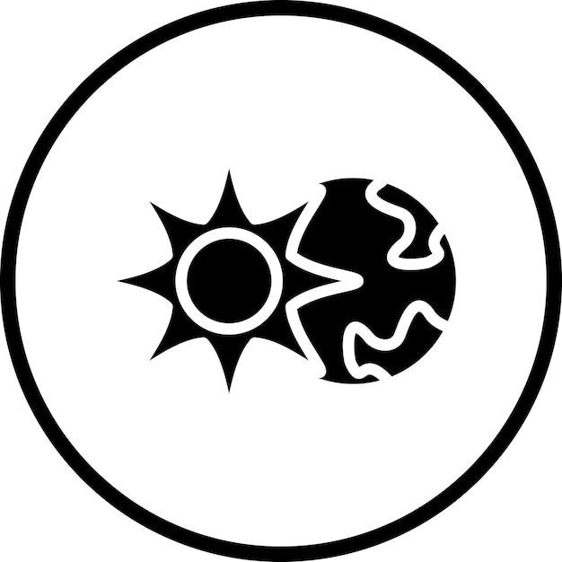 Icon-stil der sonnenfinsternis