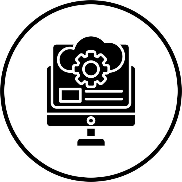 Icon-Stil der Vector-Design-Digitalplattform