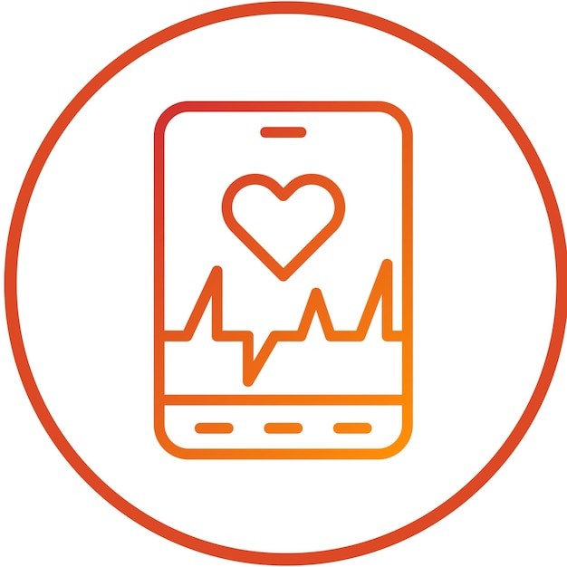 Icon-Stil der Vector-Design-Health-Monitoring-App