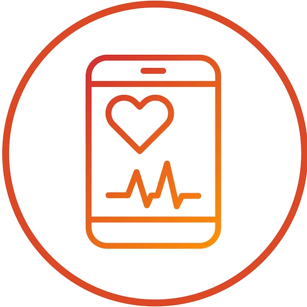 Icon-Stil der Vector-Design-Health-Tracking-App