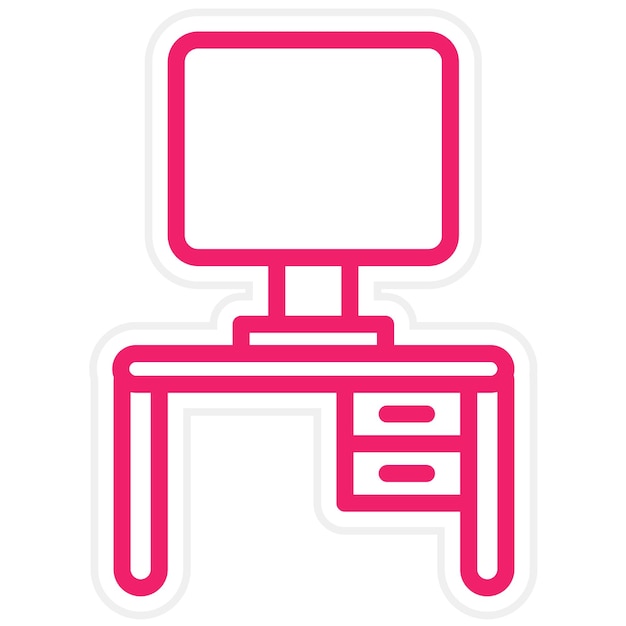 Icon-Stil der Vektor-Arbeitsstation