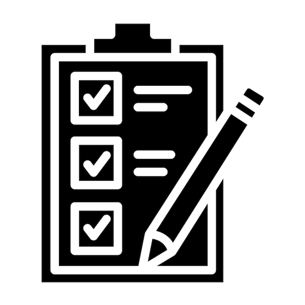 Icon-Stil der Vektor-Design-Checkliste
