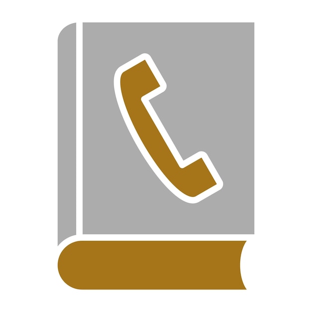 Vektor icon-stil des telefonbuchs