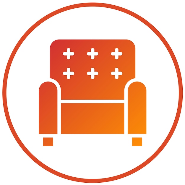 Icon-Stil des Vector-Design-Klubstuhls