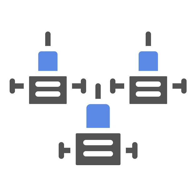 Icon-Stil des Vector Design Robotics-Teams
