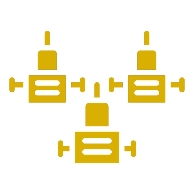Icon-Stil des Vector Design Robotics-Teams
