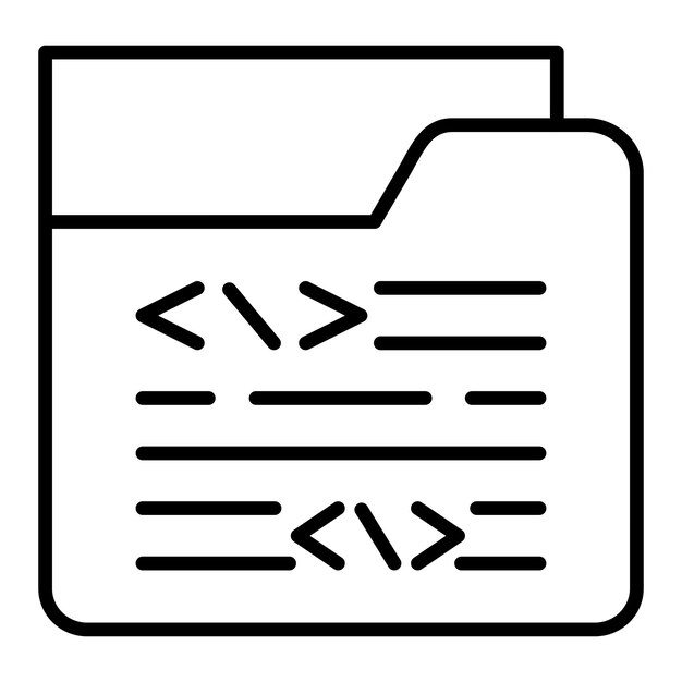 Icon-Stil des Vektor-Design-Codierungsordners