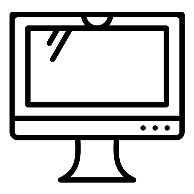 Icon-Stil des Vektor-Design-Monitors