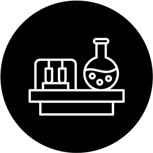 Vektor icon-stil des vektordesign-chemischen laboratoriums