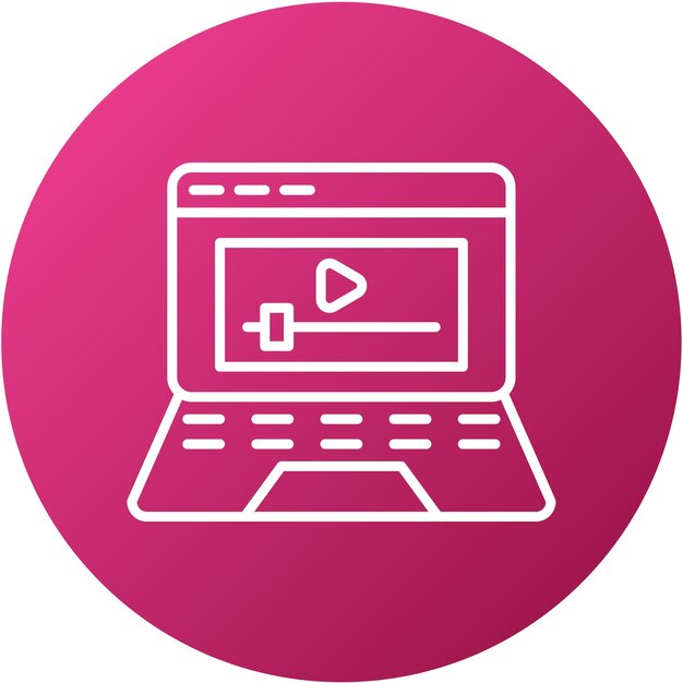 Icon-Stil des Vektordesign-Online-Kurses