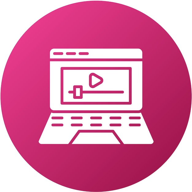 Icon-Stil des Vektordesign-Online-Kurses