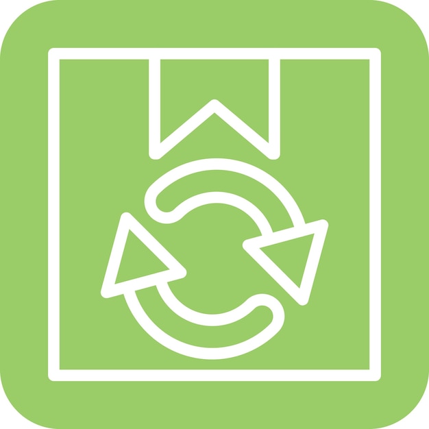 Vektor icon-stil für das paket recycle