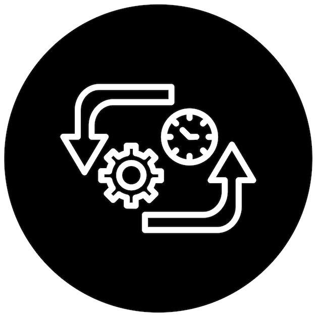 Vektor icon-stil für das vektor-zeitmanagement