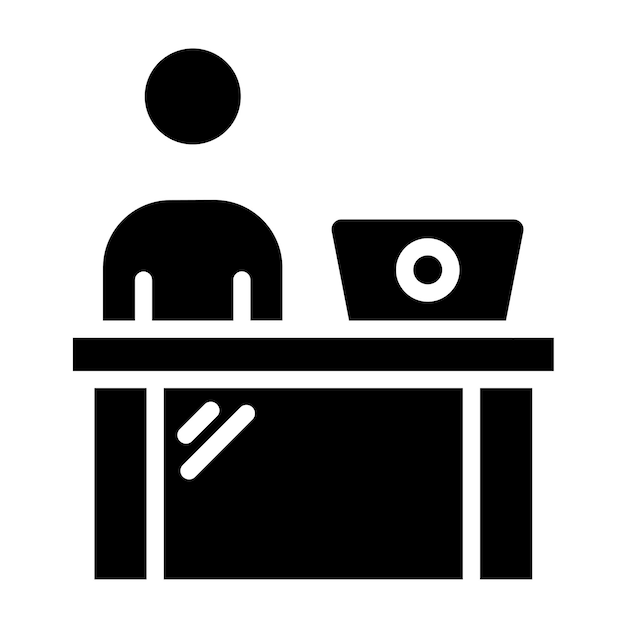 Icon-Stil für den Vektor-Design-Desk