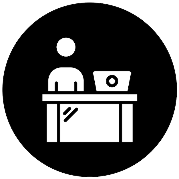 Icon-Stil für den Vektor-Design-Desk