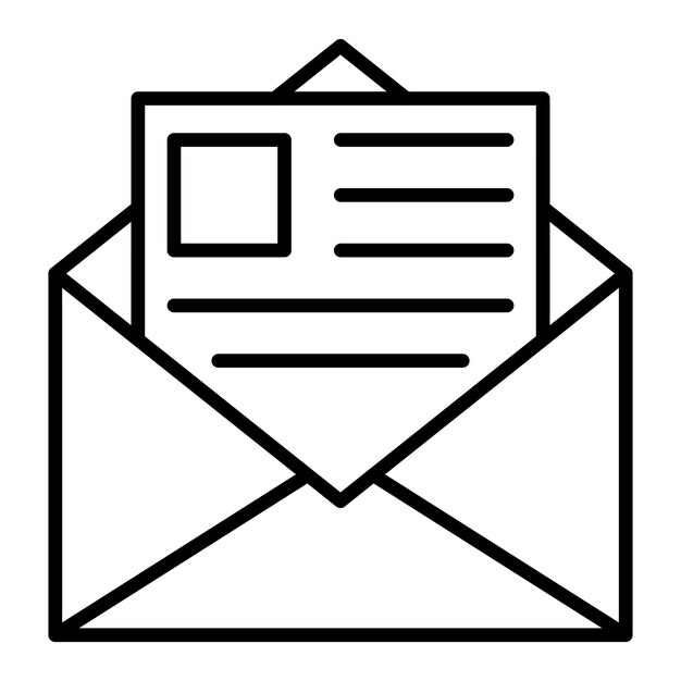 Icon-Stil für den Vektor-Newsletter-Design