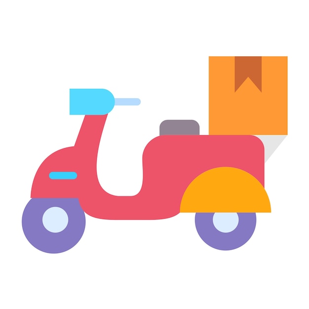 Icon-Stil für die Lieferung von Motorrädern