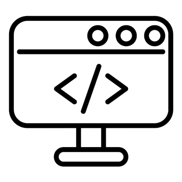 Icon-Stil für die Vektor-Design-Codierung