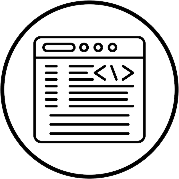Icon-Stil für die Vektor-Design-Codierung