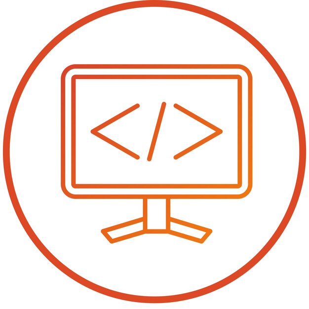 Icon-Stil für die Vektor-Design-Codierung