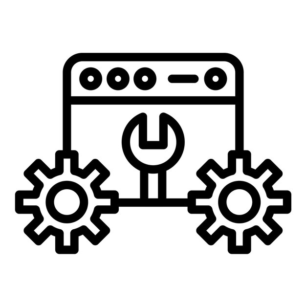 Icon-Stil für die Vektordesign-Weboptimierung