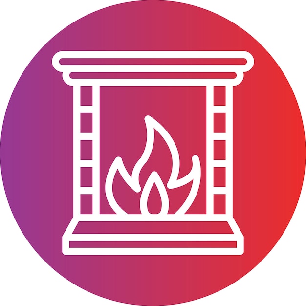 Vektor icon-stil für kamin