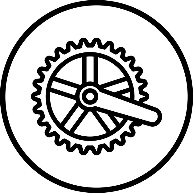 Vektor icon-stil für vektor-design-crankset