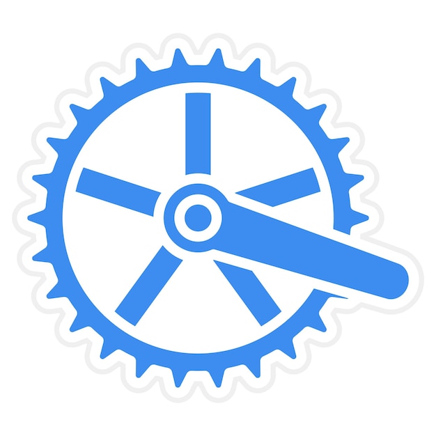 Icon-stil für vektor-design-crankset