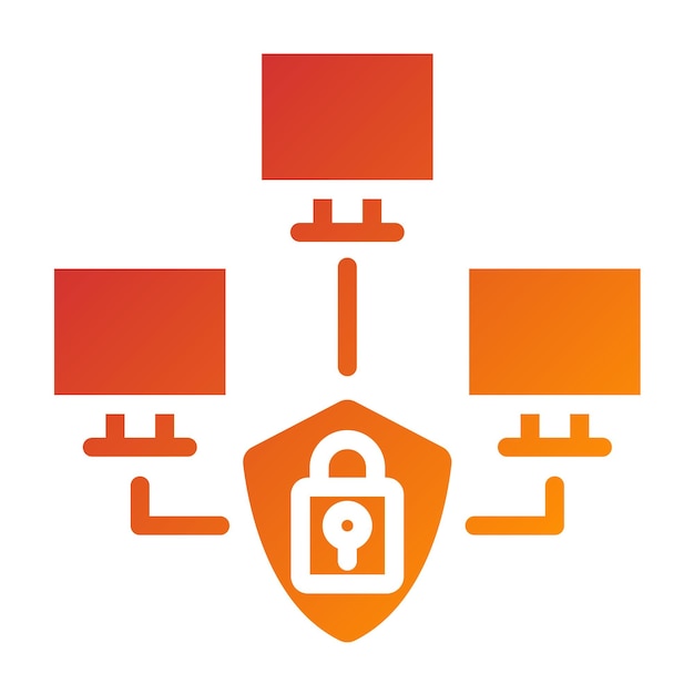 Icon-Stil für Vektor-Design-Cyberoperationen