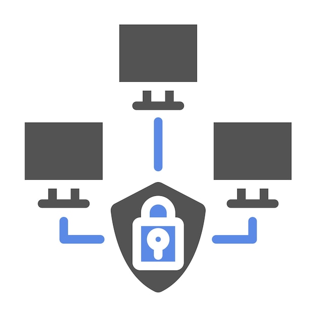 Icon-Stil für Vektor-Design-Cyberoperationen