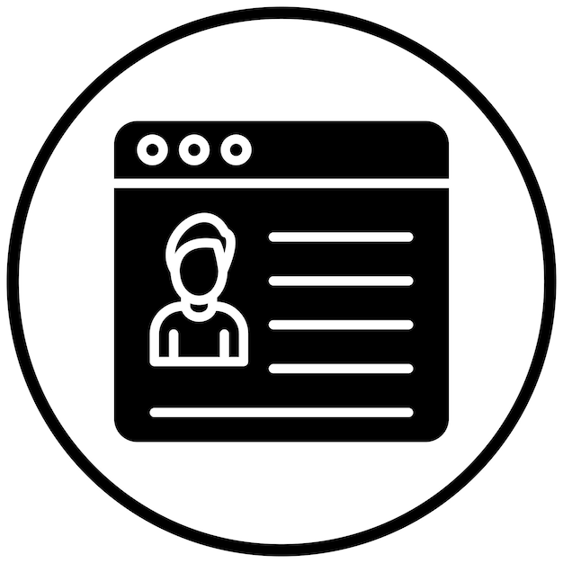 Icon-Stil für Vektordesign-Webportfolios