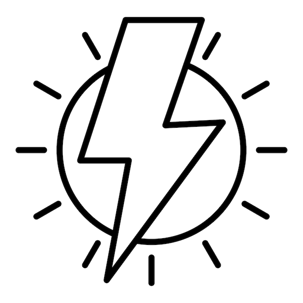 Vektor icon-stil von thunderbolt