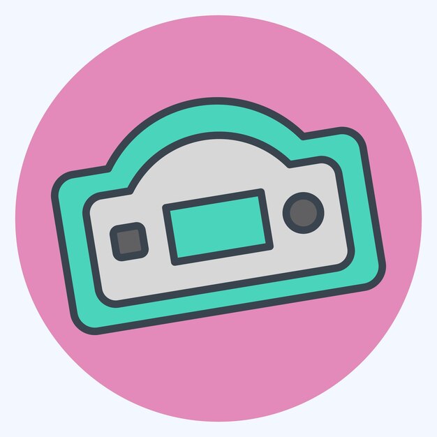 Icon Surface Roughness Tester im Zusammenhang mit Measuring Symbol Color Mate Stil einfache Illustration