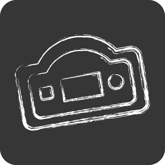 Icon Surface Roughness Tester im Zusammenhang mit Messsymbol Kreide Stil einfache Illustration