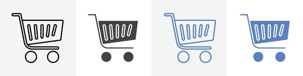 Icon-Vektor-Set für die Verwendung im Web-Warenkorb