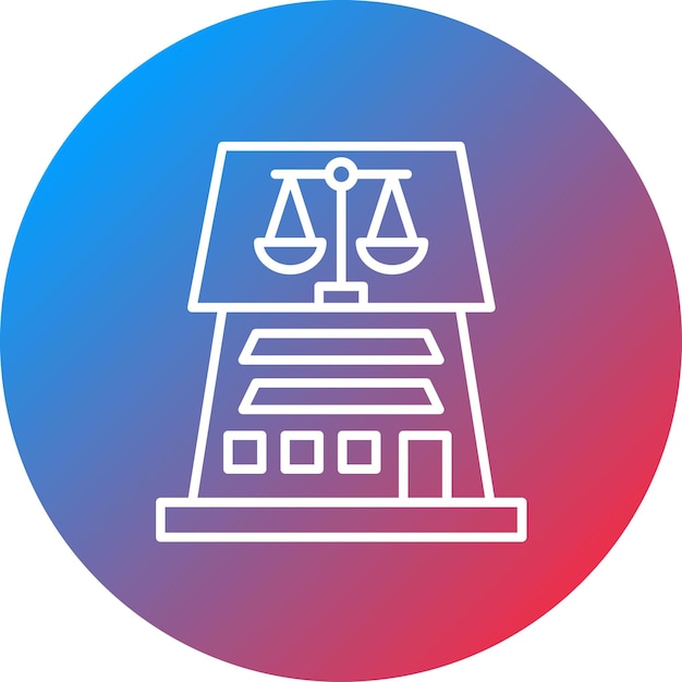 Icon-vektorbild des justizministeriums kann für rechtsvorschriften verwendet werden