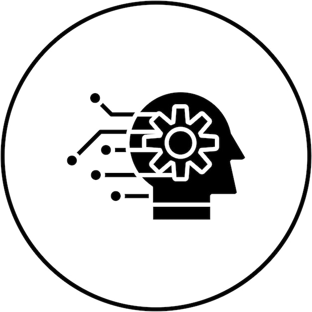 Icon-Vektorbild für maschinelles Lernen Kann für Datenanalyse verwendet werden