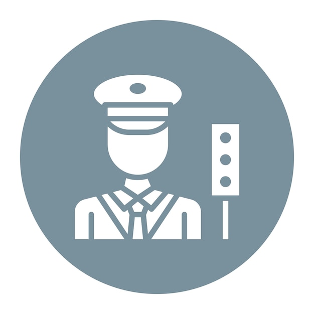 Vektor icon-vektorbild von zivilverkehrsbeamten kann für öffentliche dienste verwendet werden