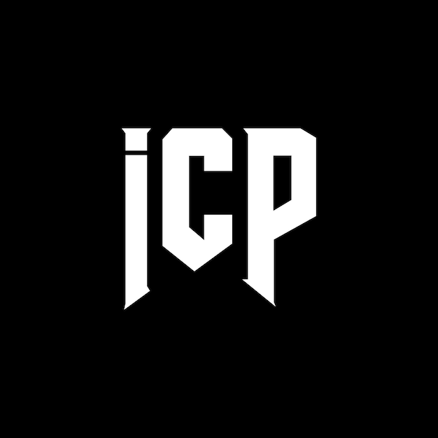 ICP-Buchstaben-Logo-Design für Technologieunternehmen ICP-Logosign Schwarz-Weiß-Farbkombination ICP-logo ICP-Vektor ICP-Design ICP-Symbol ICP-Alphabet ICP-Typografie Logo-Design