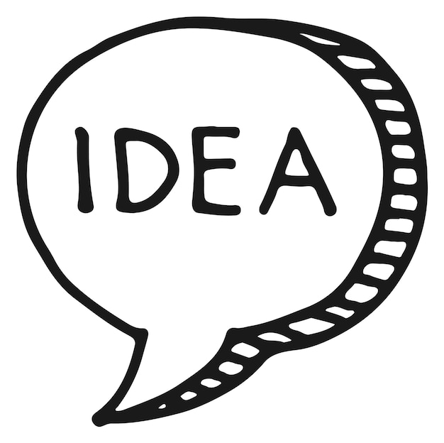 Ideen-comic-blasenskizze sprechwolken-doodle